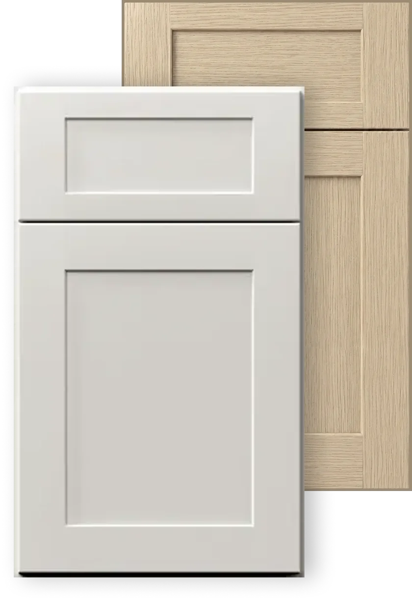 Desert Oak and Dove Shaker two-tone combination