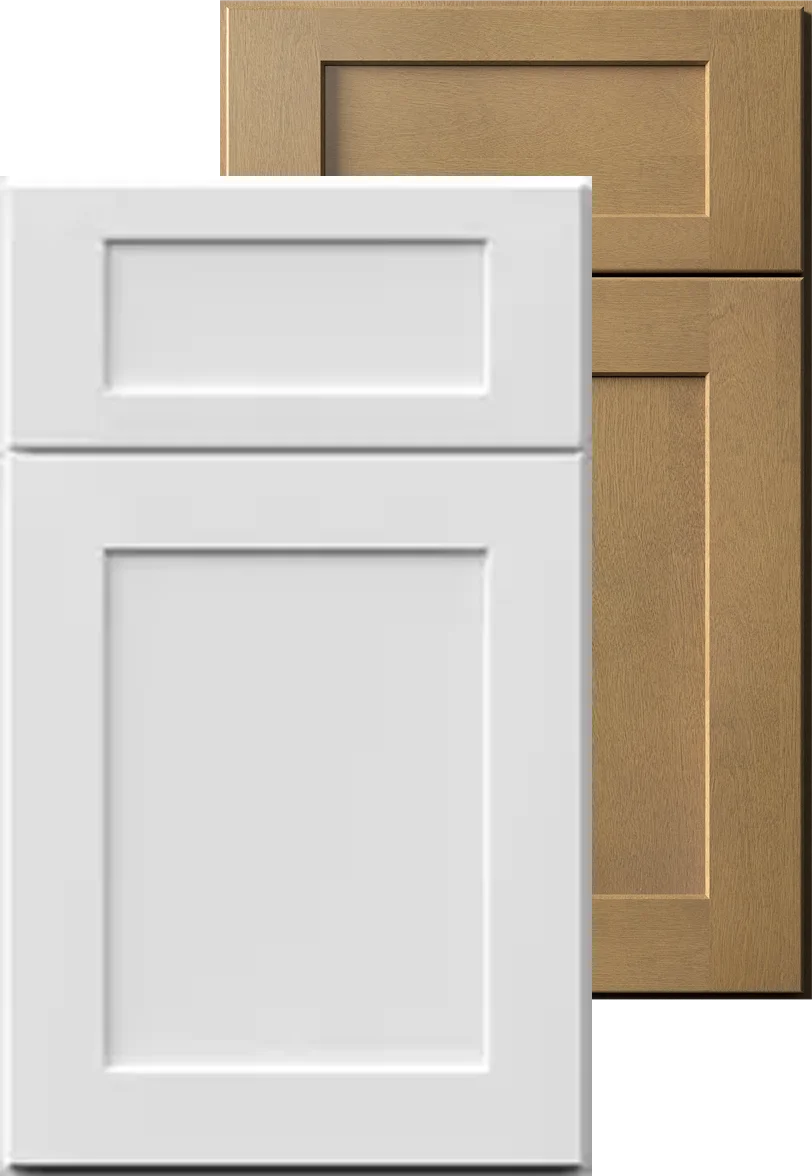Timber and White Shaker two-tone combination